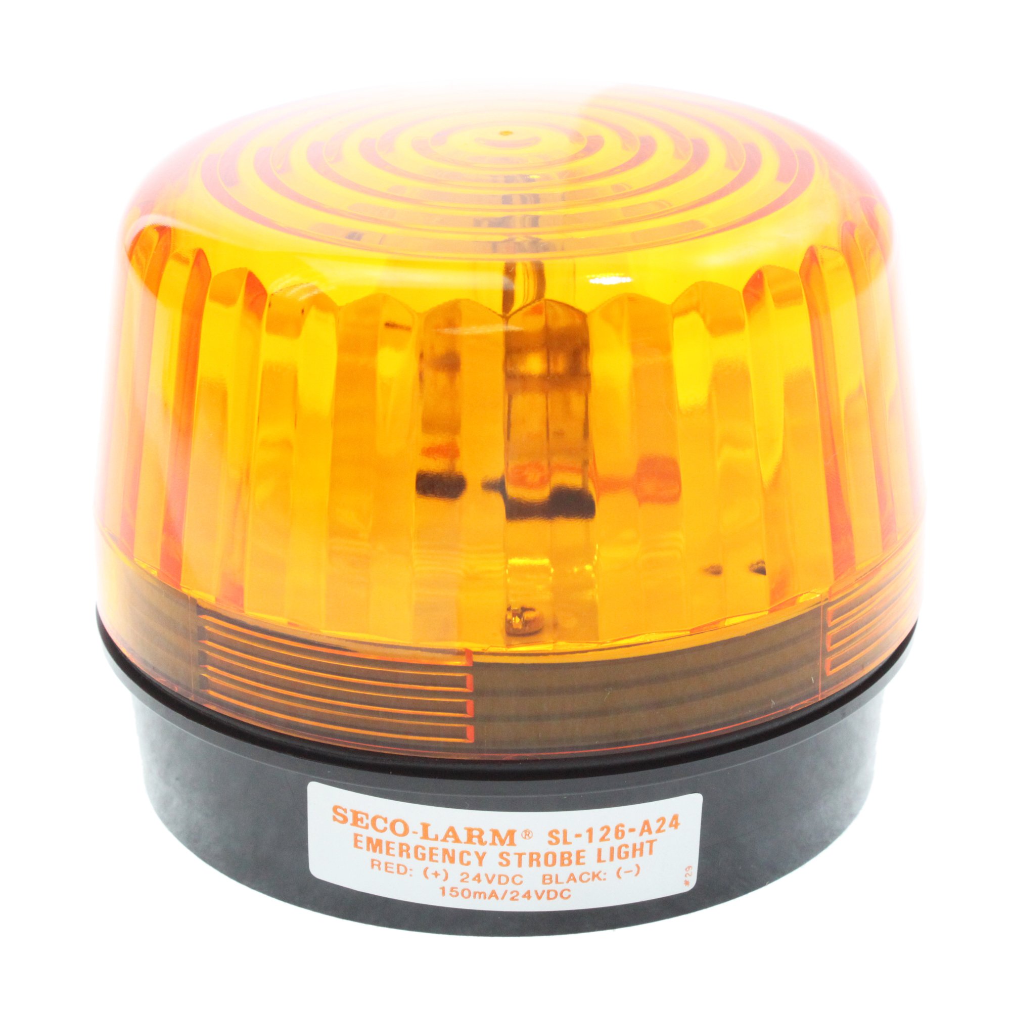 tm　アンバーST Seco-Larm Enforcer Xenon Strobe Light, 24VDC, Amber Lens (SL-126